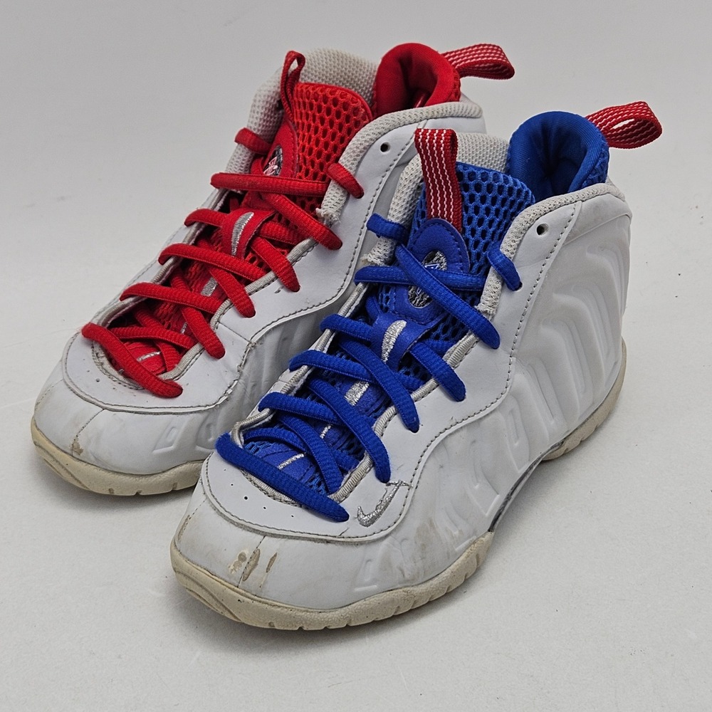 Nike Little Posite One Space Jam White Red Blue Kids 13C DJ4025-001
